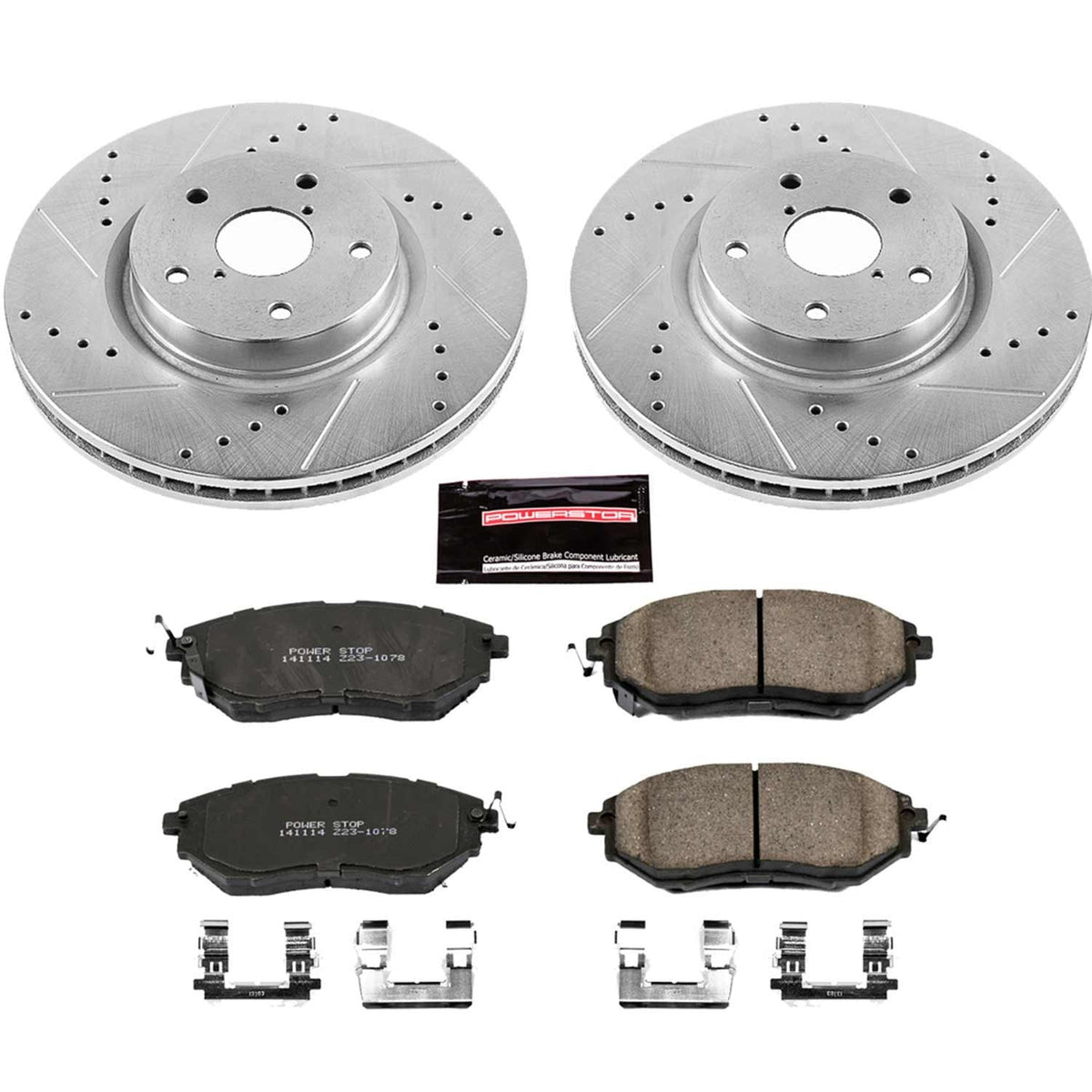Power Stop Z23 Evolution Brake Kit (Front) - 2015-2021 Subaru WRX / 2015-2017 Legacy / 2006-2014 Tribeca / 2015-2019 Outback