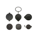 GrimmSpeed Engine Bay Reservoir Cap Set BLACK - 2002-2021 Subaru WRX/STI/FXT/OBXT/LGT