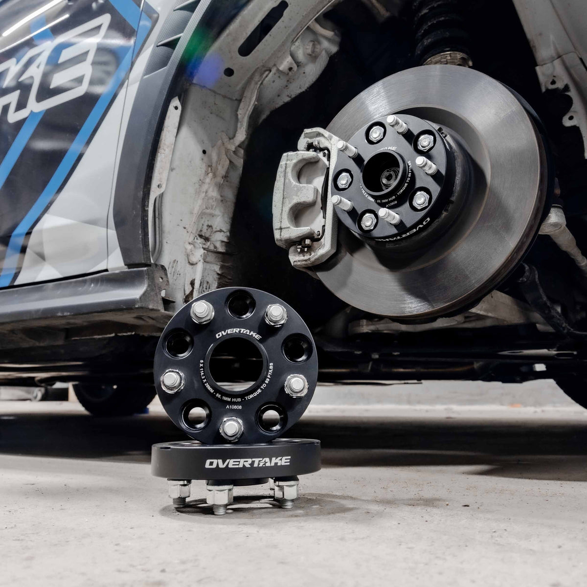 OVERTAKE Wheel Spacers - Pair - 20mm 5x100 - Subaru 2002-2014 WRX, 2004 STI, 2013-2026 BRZ/GR86, and more
