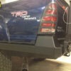 Tacoma 2.0 Swing Arm Bumper Dual Swing Arm Tire Carrier 2nd Gen 05-15 Toyota Tacoma Bushmaster Powdercoat Black CBI Offroad