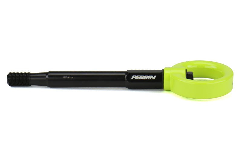 PERRIN Tow Hook Kit Rear Neon Yellow - 2008-2014 Subaru WRX / STI Sedan