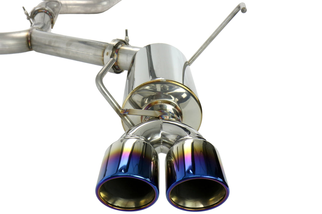 ETS Quiet Cat Back Exhaust System Titanium Tip - 2015-2021 Subaru WRX / STI