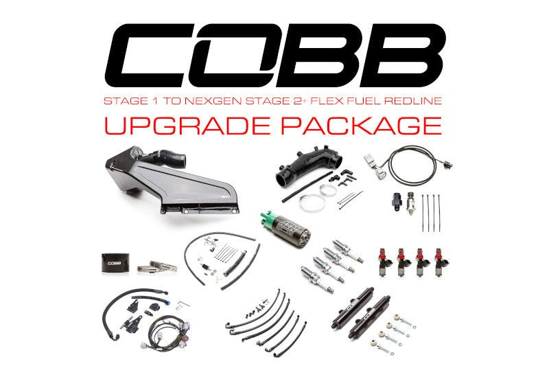 COBB Subaru Stage 1 to NexGen Stage 2 + Flex Fuel Redline Carbon Fiber Power Package Upgrade - 2015-2021 Subaru STI / 2018 Type RA