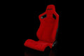 Braum Elite Series Sport Seats - Red Cloth (Black Stitching) Pair - Universal