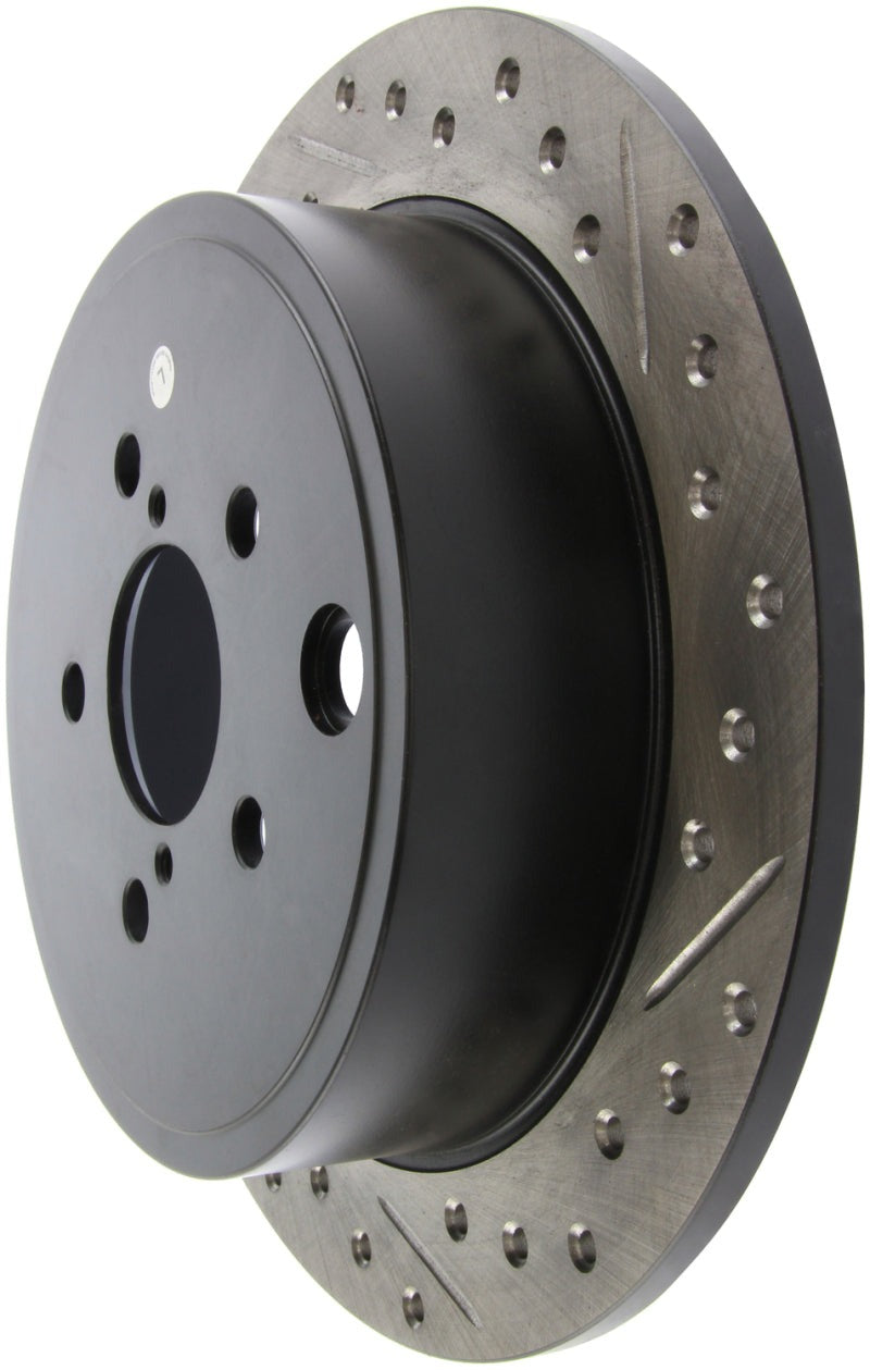 StopTech Slotted & Drilled Sport Brake Rotor - Rear Left - 2008-2014 Subaru WRX (Excl. STI)