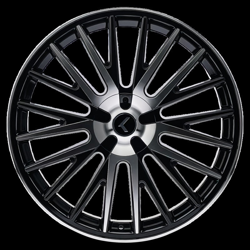 Kraze KR185 Double Down 22x8.5 5x115/120 +38 Offset Gloss Black Machined Wheel