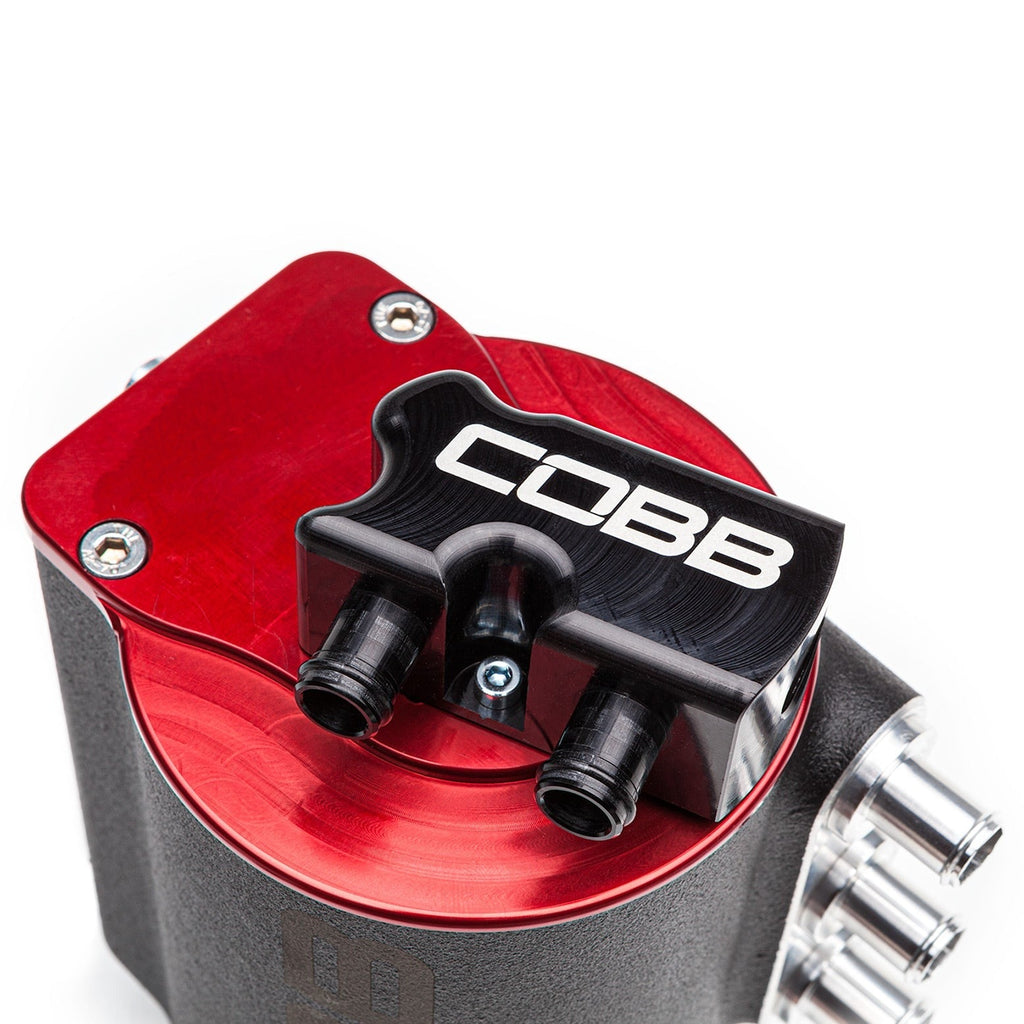 COBB Tuning Air Oil Separator Black/Red - 2002-2007 Subaru WRX / 2004-2007 STI
