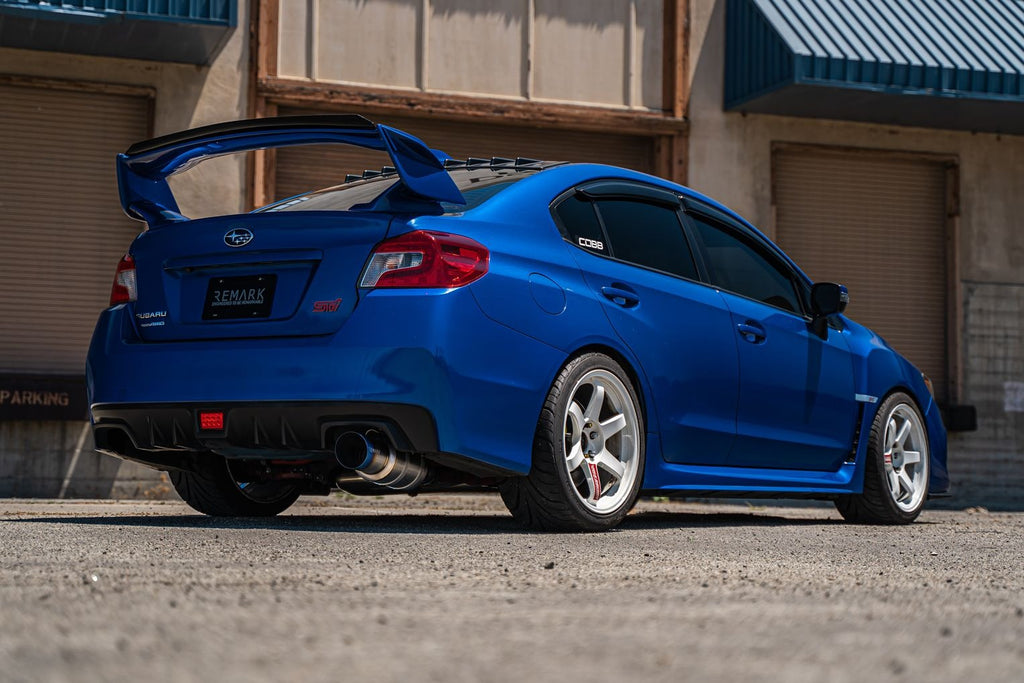 Remark R1-Spec Catback Exhaust Titanium Muffler Section w/ Burnt Tip - 2015-2021 Subaru WRX / STI