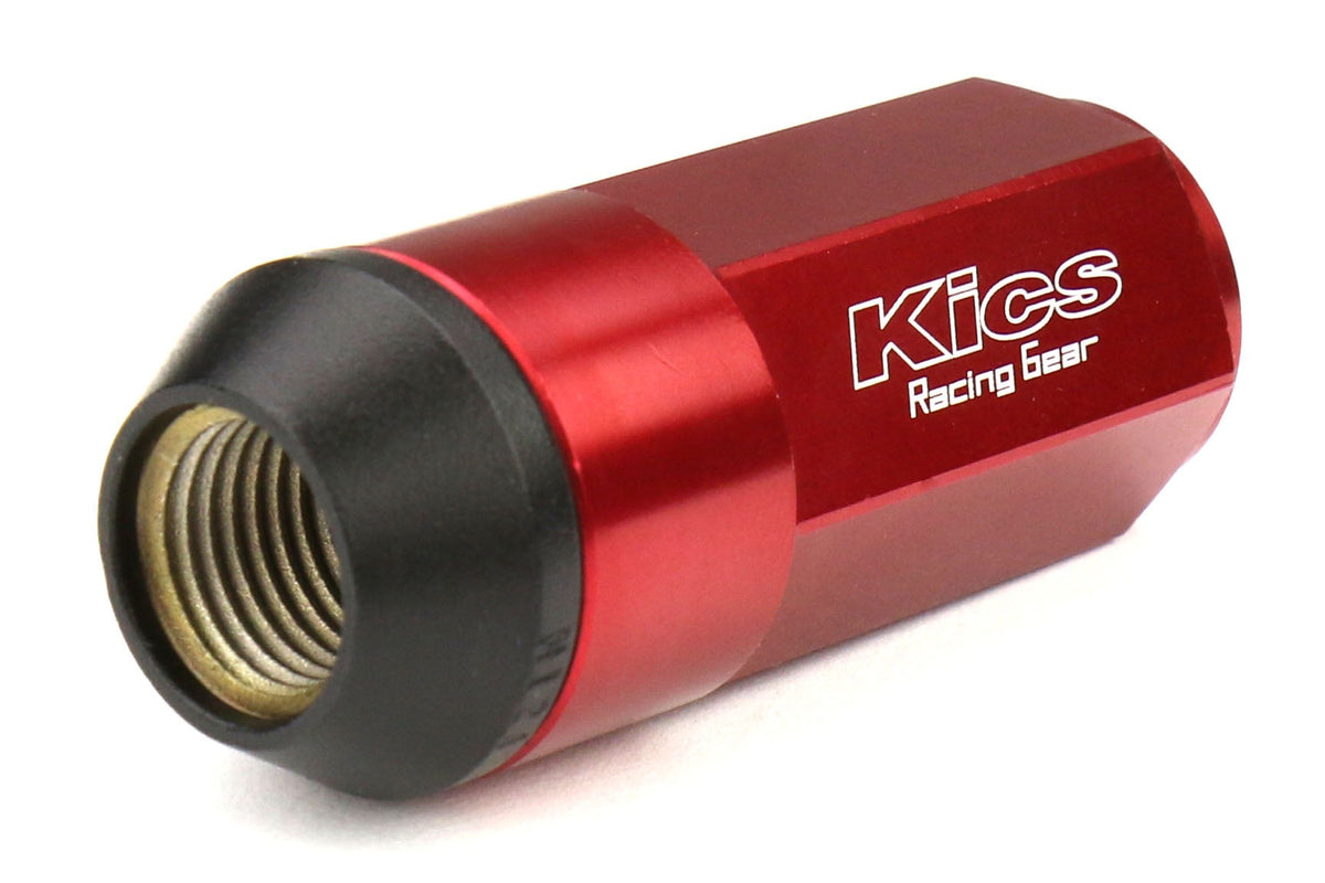 Project Kics Leggdura Racing Shell Type Lug Nut Set 53mm Closed-End Look 12X1.25 Red