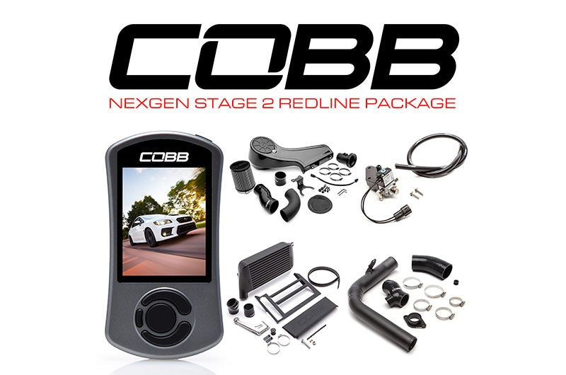 Cobb NexGen Stage 2 Redline Carbon Fiber Power Package - Black - 2015-2021 Subaru WRX