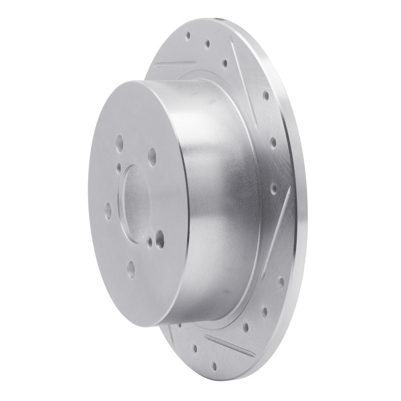 R1 Concepts Drilled & Slotted Silver Rear Right Brake Rotor - 2005-2009 Subaru Outback