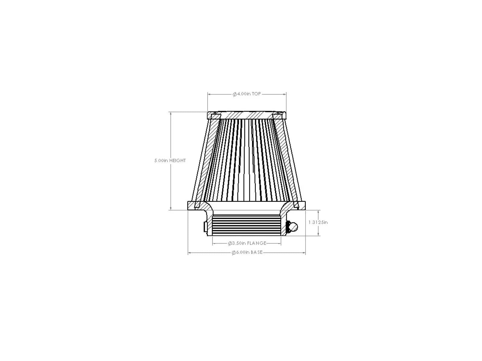 aFe D2 Universal Air Filter 3-1/2in x 6in x 4in x 5in - 21-35005V