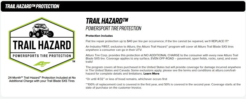 Atturo Trail Blade X/T SxS Tire - 30X10R14 74N - SXXT-U2LA4ATA ++(NOT AVAILABLE UNTIL 2027)++