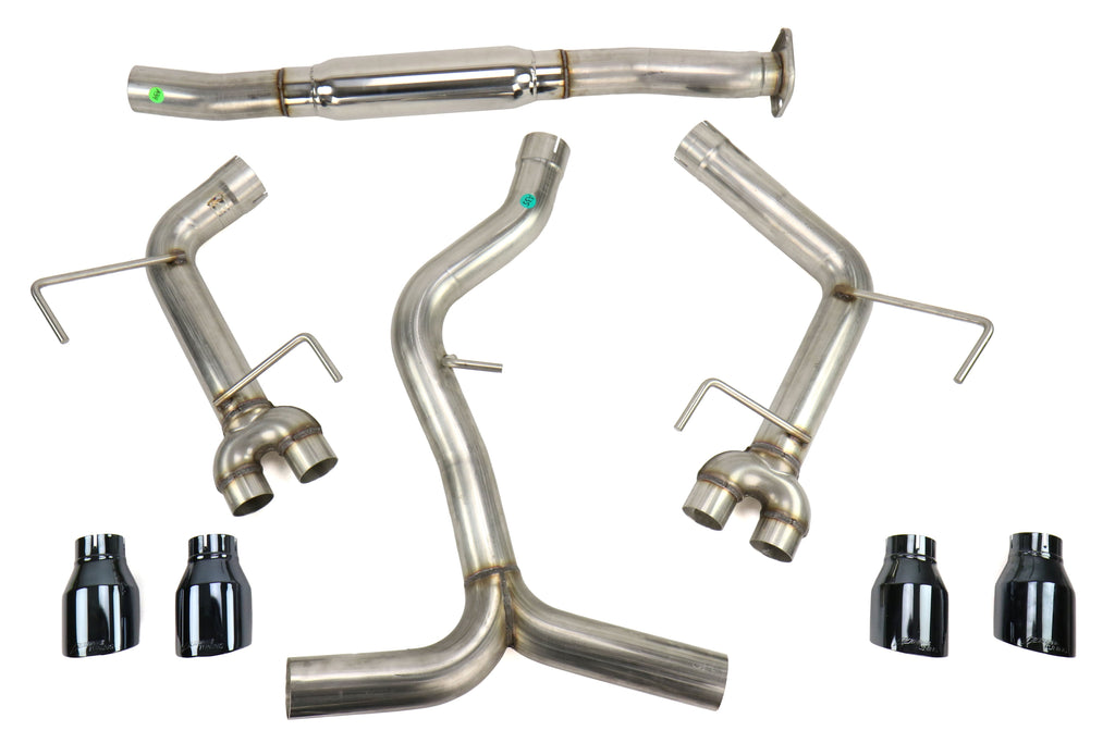 AWE Track Edition Cat-Back Exhaust (Diamond Black Tips) - 2011-2021 Subaru WRX / STI Sedan