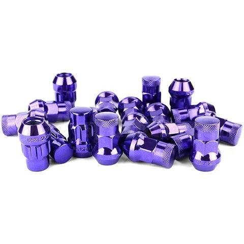 Wheel Mate Muteki SR35 Close End Lug Nuts w/ Lock Set - Purple 12x1.25 35mm