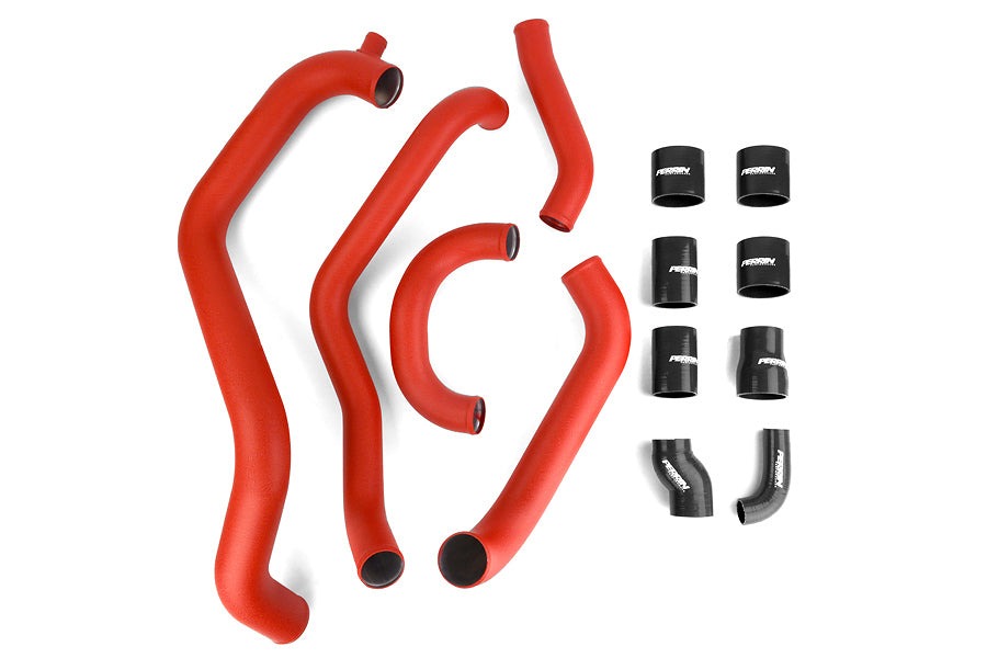 PERRIN Boost Tube Kit Red Piping with Black Couplers - 2002-2007 Subaru WRX / STI