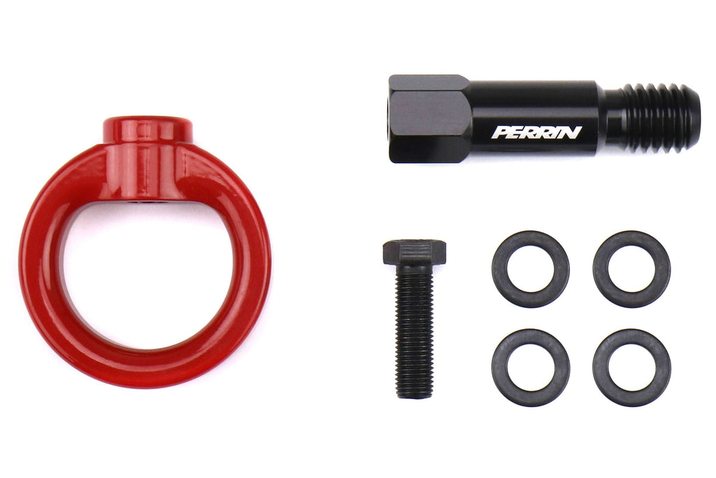 Perrin Rear Tow Hook Kit Red - 2020-2024 Toyota Supra