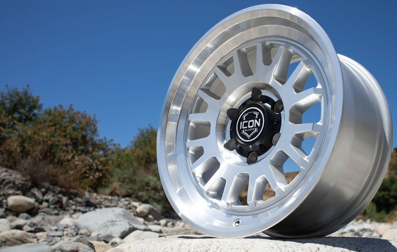ICON Alloys Anza 17x8.5 6x5.5 0mm 4.75" Backspacing Silver Machined Wheel - 8217858347SM