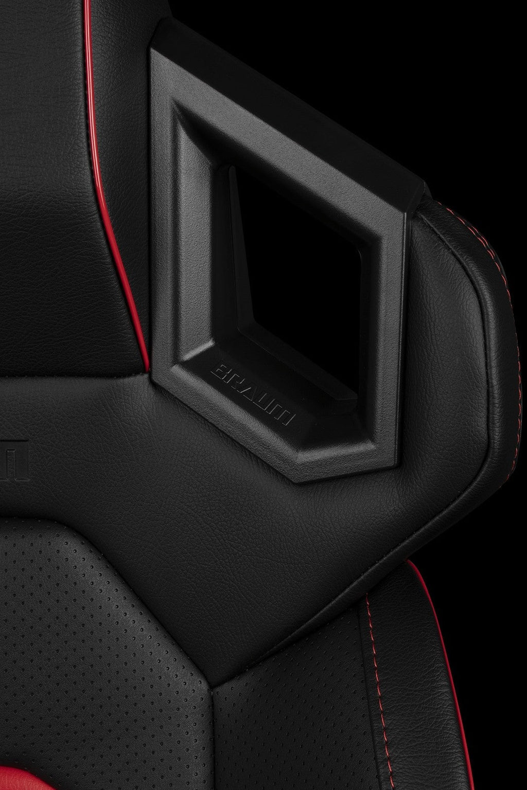 BRAUM ALPHA-X Series Sport Seats - Black / Red - Universal