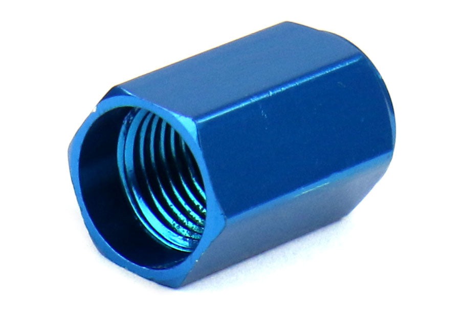 Wheelmate Valve Caps w/ TPMS Valve Step Sleeves Blue - Universal