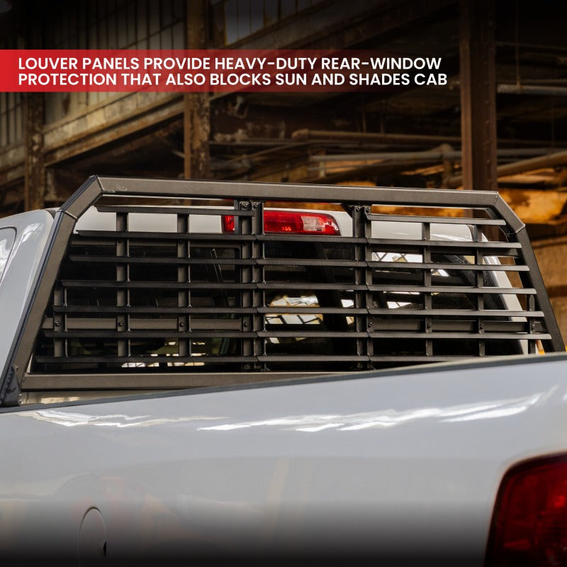 Gen-Y 20+ GMC GM 2500/3500 Defender 2 Outer Louver Panel for Headache Rack - Black
