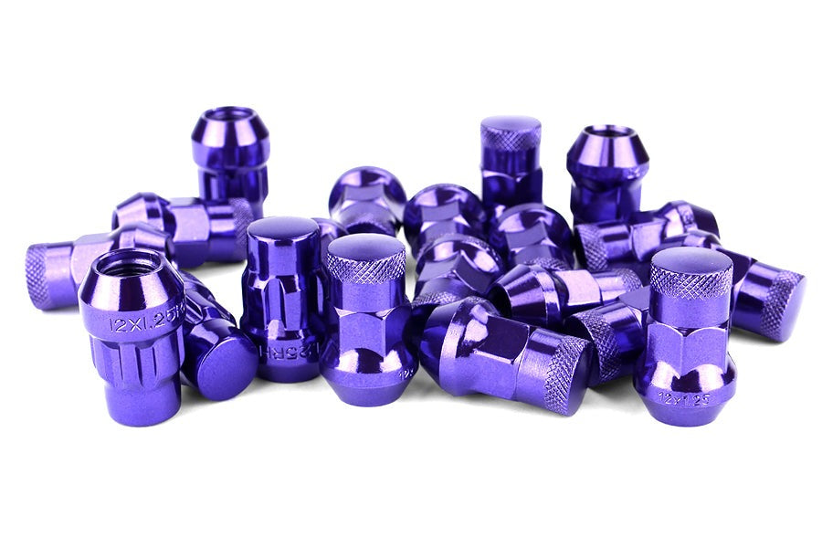 Wheel Mate Muteki SR35 Close End Lug Nuts w/ Lock Set - Purple 12x1.25 35mm