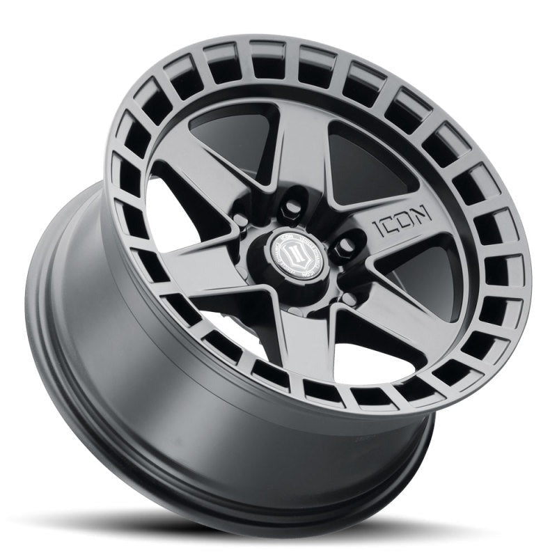 ICON Alloys Raider 17x8.5 6x5.5 0mm 4.75" Backspacing Satin Black Wheel - 3417858347SB