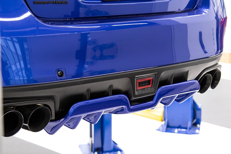 OLM A1 Style Paint Matched Rear Diffuser (Pure Red) - 2015-2021 Subaru WRX / STI