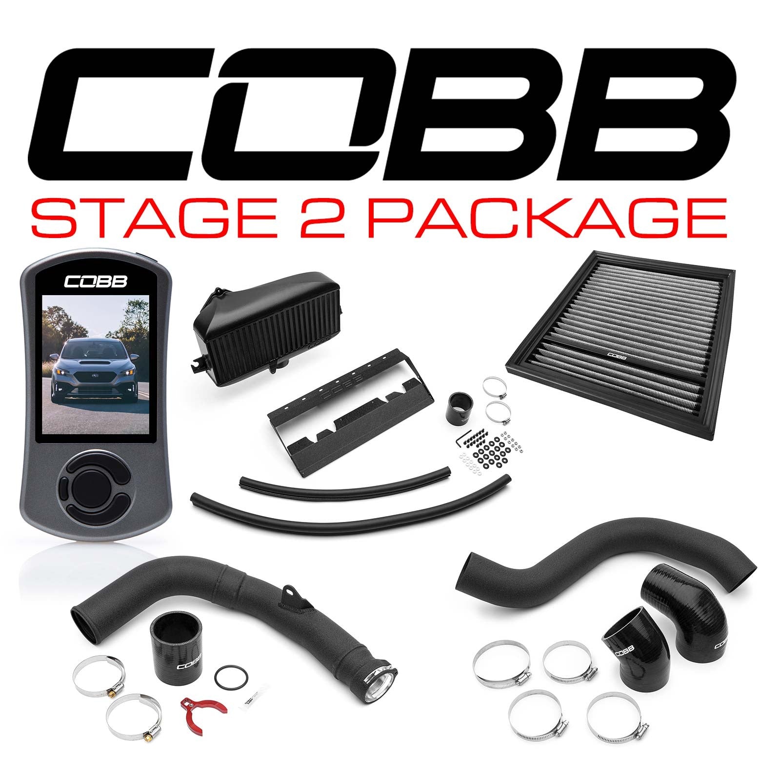 Cobb Stage 2 Power Package - Black - 2022-2026 Subaru WRX