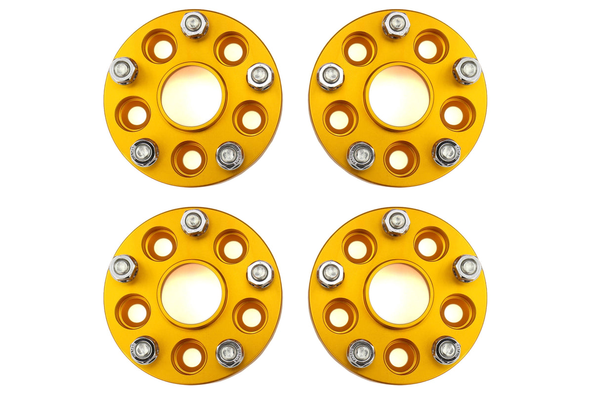 ISC Suspension 5x100 to 5x114.3 25mm Wheel Adapters Gold - Subaru Models (inc. 2002-2014 WRX)