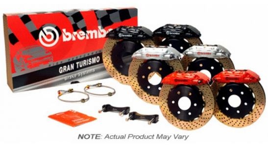 Brembo Gran Turismo Drilled Brake Kit 2 Piston 1-Piece Red Rear - 2013-2016 Scion FR-S / 2013-2020 Subaru BRZ / 2017-2019 Toyota 86