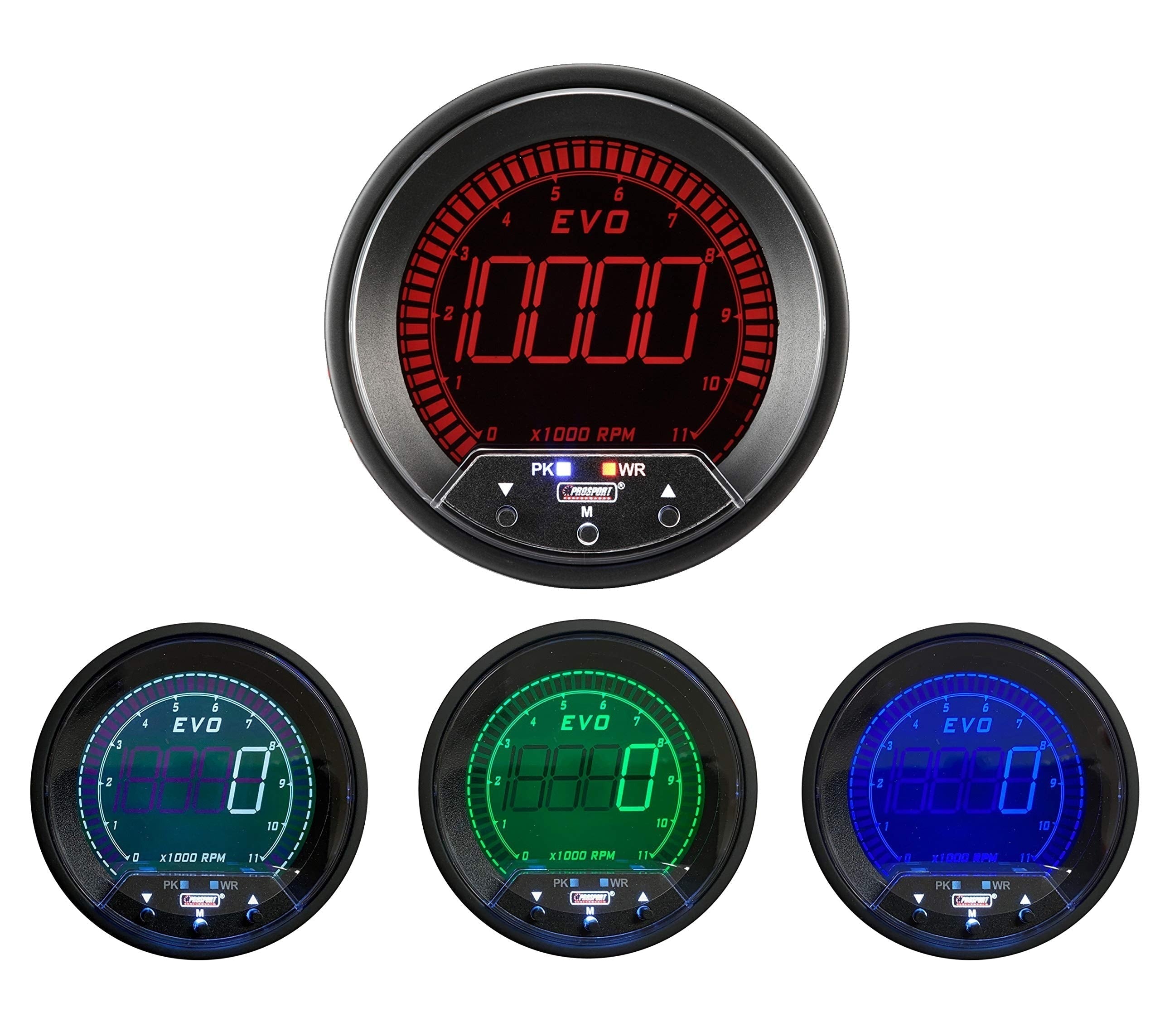 ProSport 3-1/3" Premium EVO Series Tachometer with Peak/Warning