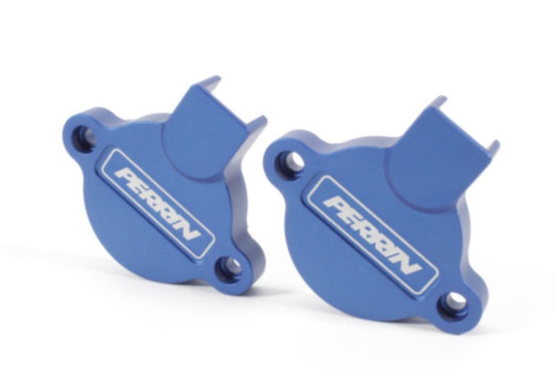 Perrin Blue Cam Solenoid Covers - 2015-2021 Subaru WRX