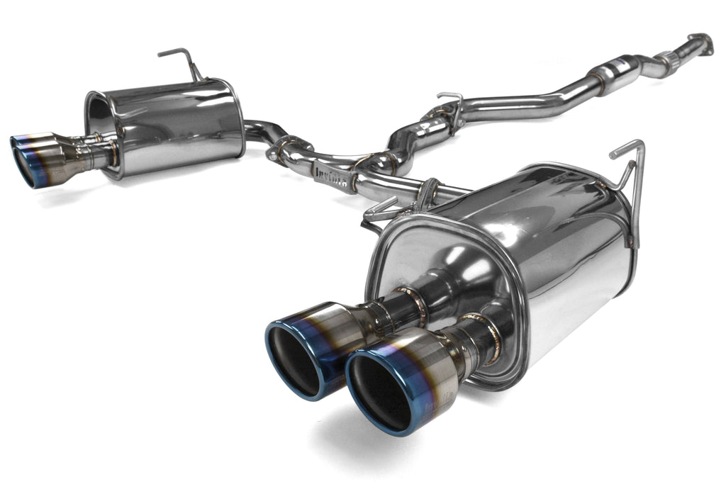 Invidia Q300 Quad Tip Cat Back Exhaust - Titanium Burnt Tips - 2015-2021 Subaru WRX / STI