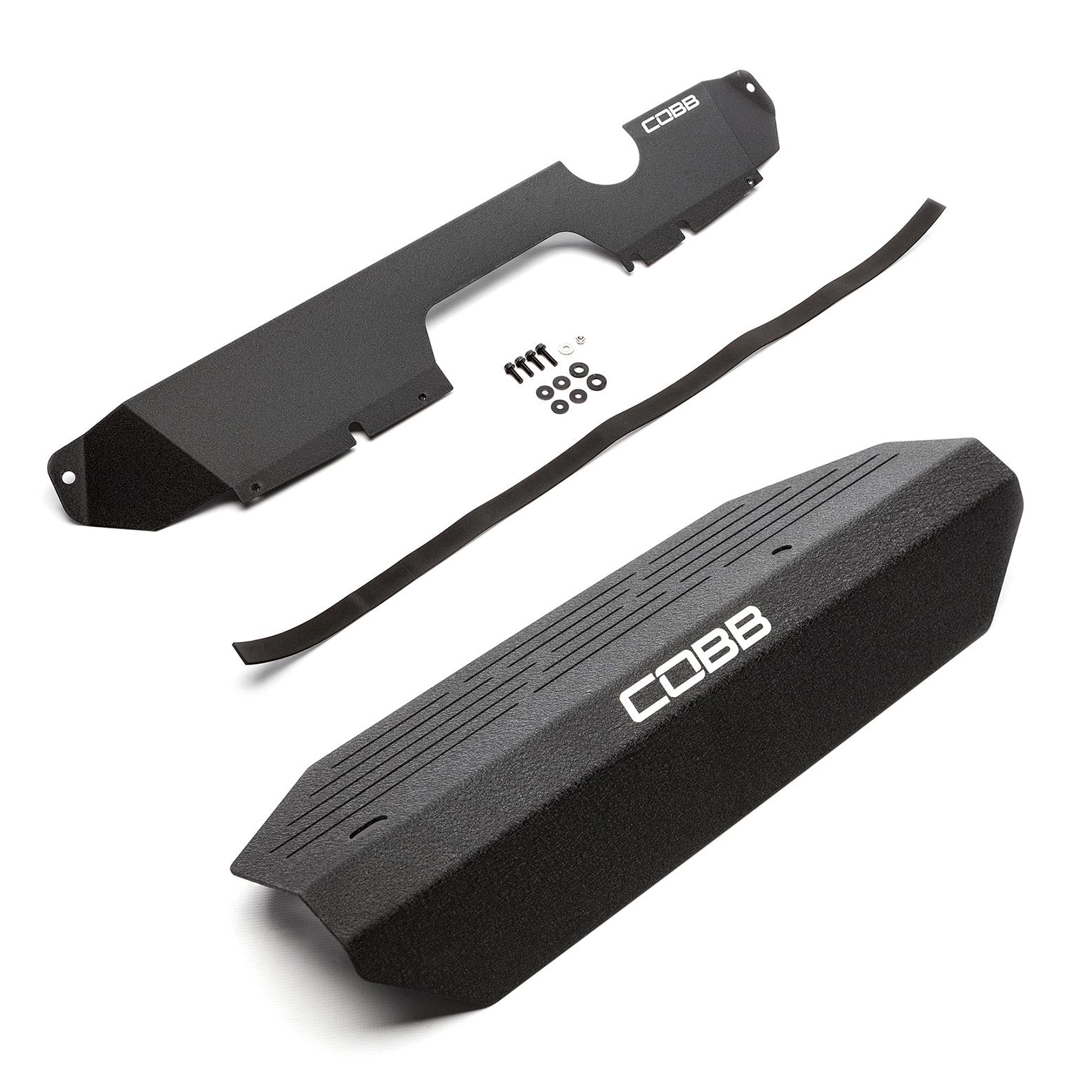 Cobb Radiator Shroud + Alternator Cover Package - Wrinkle Black - 2015-2021 Subaru STI