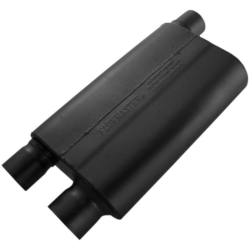 Flowmaster 80 Series 3-Inch Offset Inlet / Dual 2.5-Inch Outlets Muffler - 43083