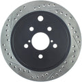 StopTech Slotted & Drilled Sport Brake Rotor - Rear - 2008-2014 Subaru WRX / STI