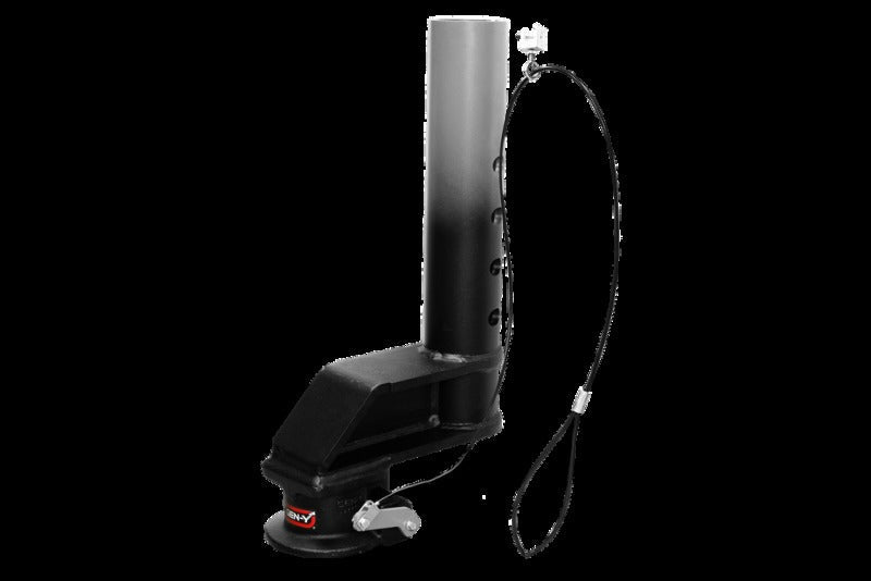 Gen-Y Viking 4in Round/9in Offset SnapLatch 2-5/16in Coupler / 5K TW 21K w/Pull Cable- Texture Blk