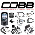 Cobb NexGen Stage 2 + CAN Flex Fuel Power Package (SF Intake) - Black - 2015-2017 Subaru WRX