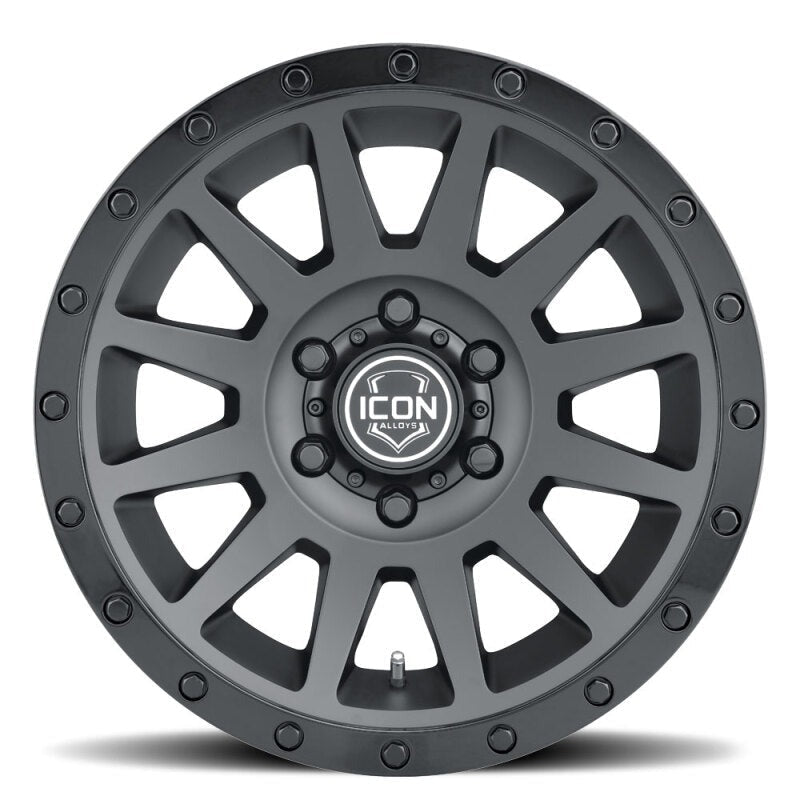 ICON Alloys Compression 18x9 5x5 -12mm 4.5" Backspacing Double Black Wheel - 2018907345DB