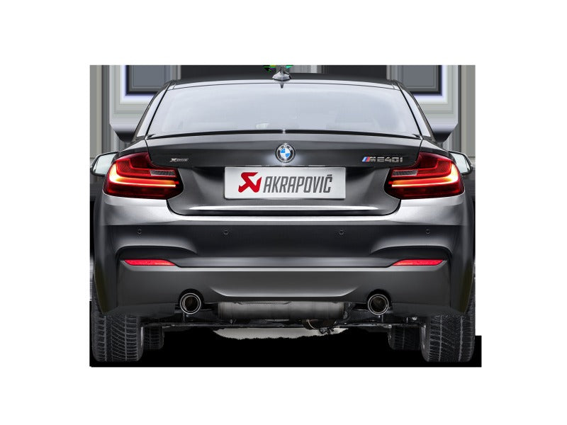 Akrapovic Evolution Line Cat Back Stainless Steel with Carbon Tips (Req. Link Pipe) for 2016-2017 BMW M240i (F22 F23) - MTP-BM/SS/4H