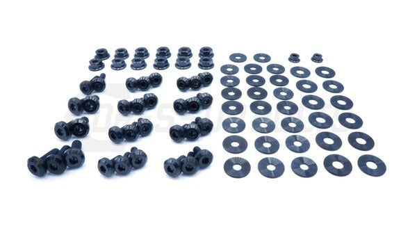 Fast Turn Fittings Stage 2 Titanium Hardware Engine Bay Kit (Black) - 2013-2020 Subaru BRZ