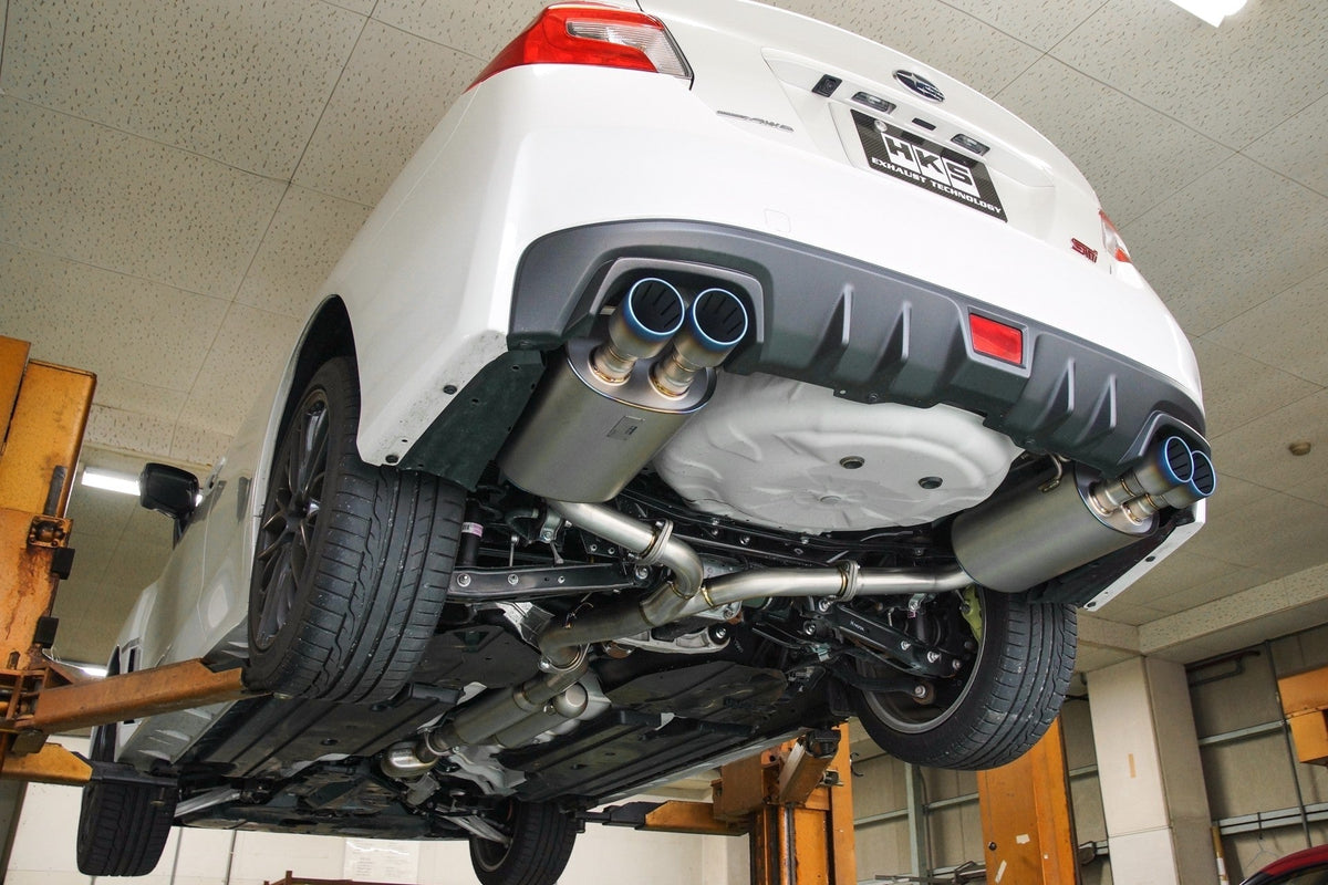 HKS Super Turbo Muffler Titanium Exhaust - 2015-2021 Subaru WRX / STI