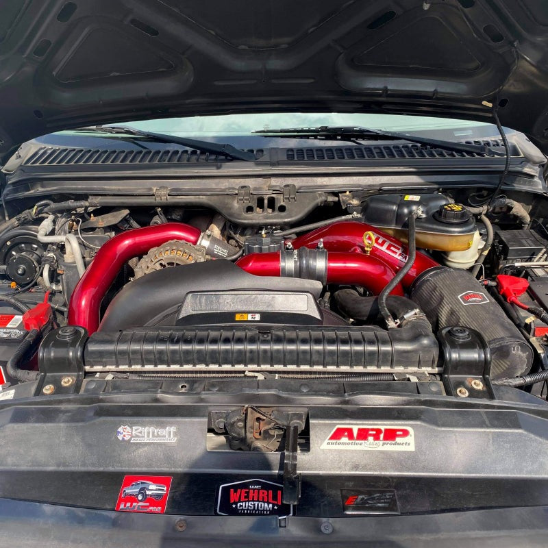 Wehrli 03-07 Ford Power Stroke 6.0L 4in Intake Kit - Sparkle Bomber Orange