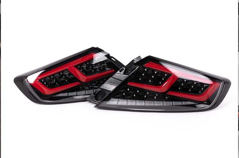 OLM Spec-AR LED Taillights (Clear Lens/Black Base/Red Bar) - 2022+ WRX