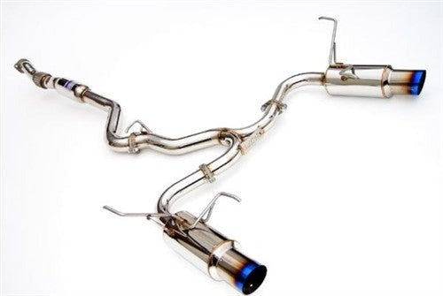 Invidia N1 Dual Exit Cat Back Exhaust - Titanium Tips - 2008-2014 Subaru WRX Sedan / 2011-2014 STI Sedan / 2009-2014 Forester XT