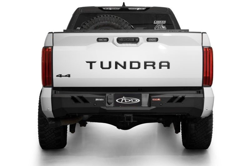 Addictive Desert Designs 2022+ Toyota Tundra Black Label Rr Bumper - Hammer Blk w/ Satin Blk Panels