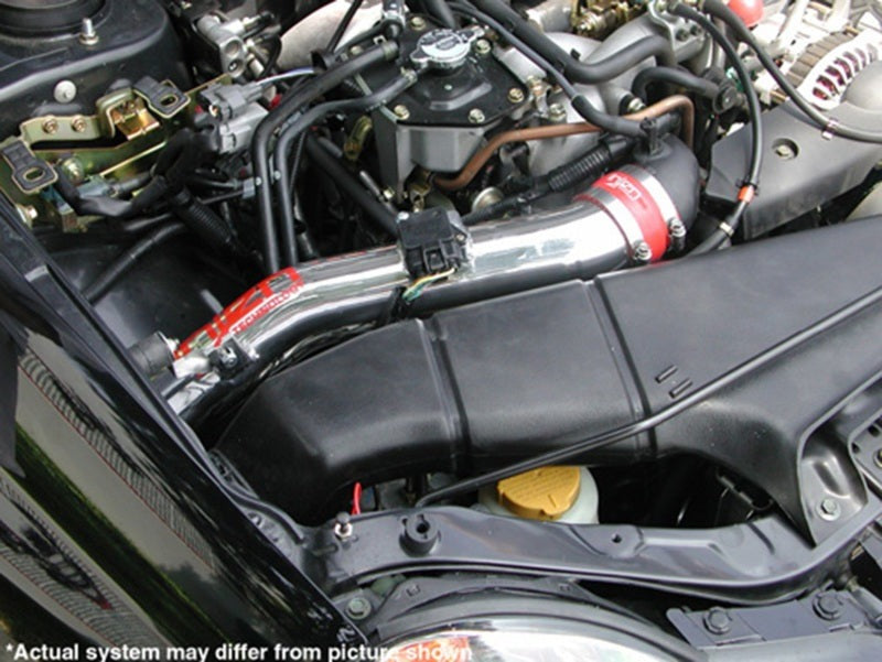 Injen Wrinkle Red Cold Air Intake - 2002-2007 WRX Sedan Only / 2004 STI