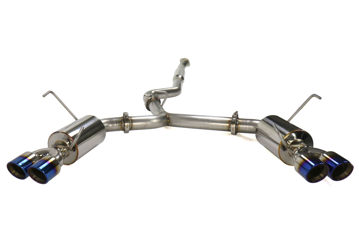 ETS Catback Exhaust System Resonated w/ Blue Tips - 2015-2021 Subaru WRX / STI