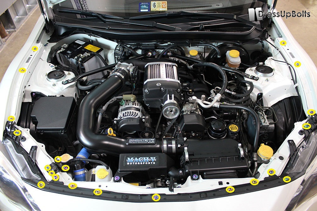 Fast Turn Fittings Subaru BRZ (Partial Engine Bay) ZC6 Black - 2013-2016 Scion FR-S / 2013-2020 Subaru BRZ / 2017-2020 Toyota 86